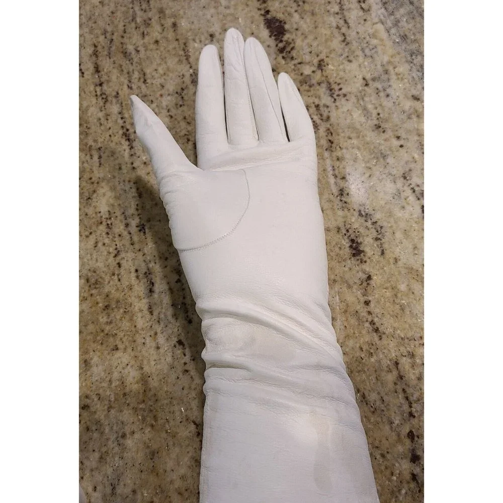 Single **Left Hand Only ** White Leather Silk Lined 13